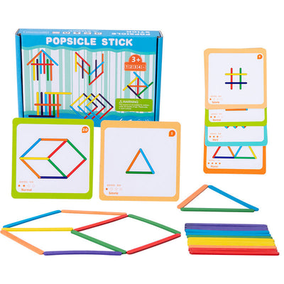 Bâton Arc-en-ciel Jouet Casse-tête de Réflexion Préscolaire Mathématiques pour Enfants