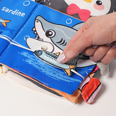 Libro de tela Montessori para bebé