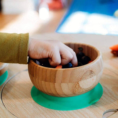 Ensemble bol et cuillère en bambou Fidtoy – Bol d'alimentation pour bébé pour la diversification alimentaire (DME)