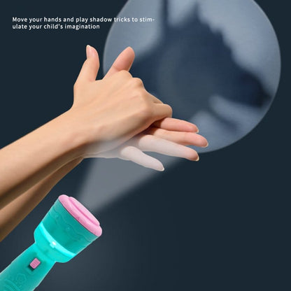 2 in 1 Multiple Mini Projector And Flash Light Cyan Color