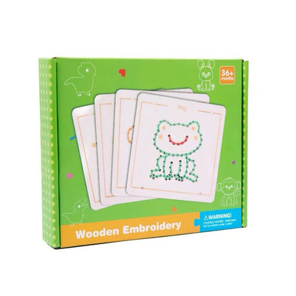 Wooden Embroidery Board Set - Sewing Practice for Fine Motor Development