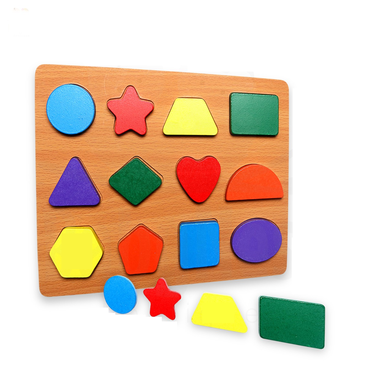 3d Wooden Board - Shapes