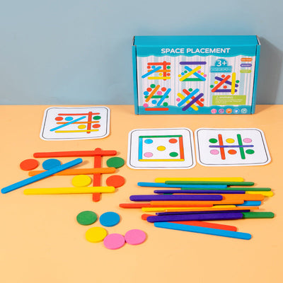 Bâton Arc-en-ciel Jouet Casse-tête de Réflexion Préscolaire Mathématiques pour Enfants