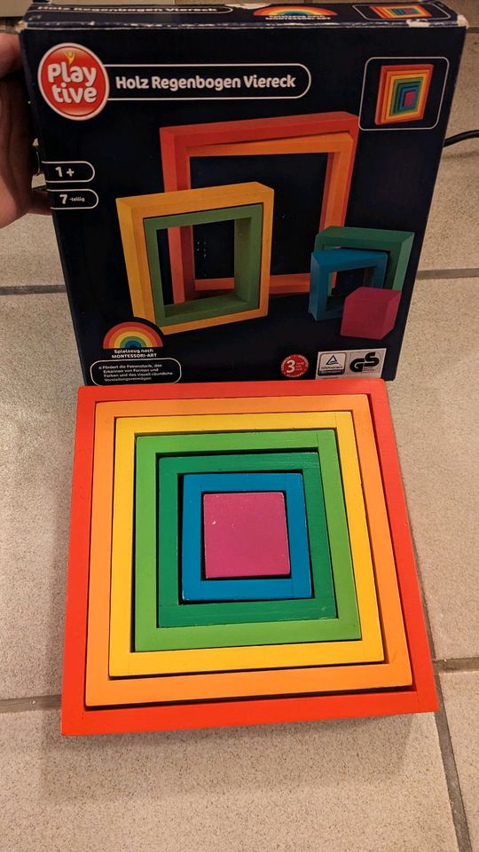 Rainbow Squares Early Toddler Building Blocks
