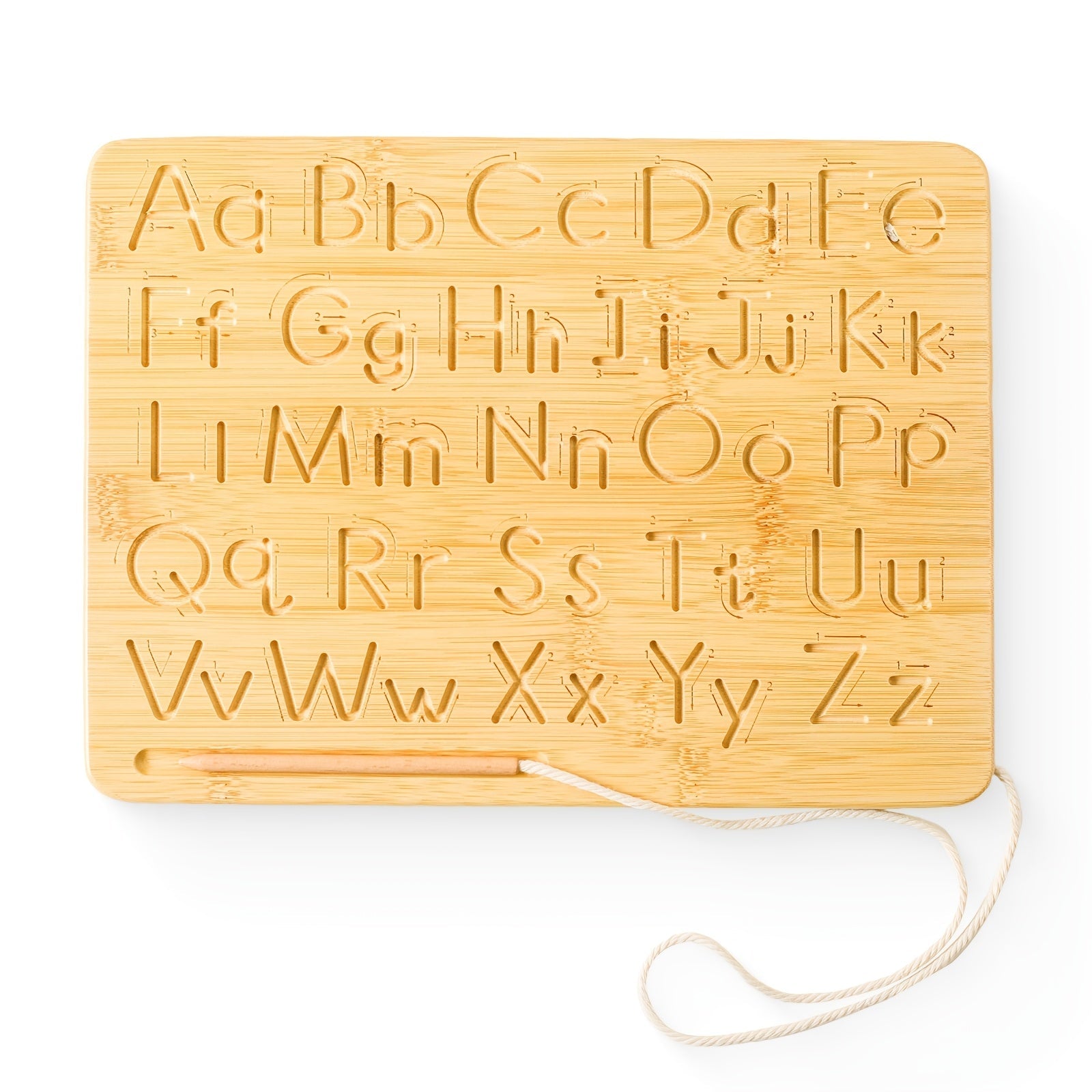 Fidtoy Wooden Alphabet & Number Learning Board | Montessori Learning & Counting Toy for Kids 3+