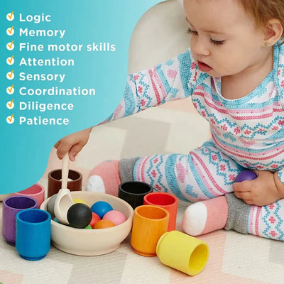 Juguete Montessori para reconocer fácilmente los colores principales