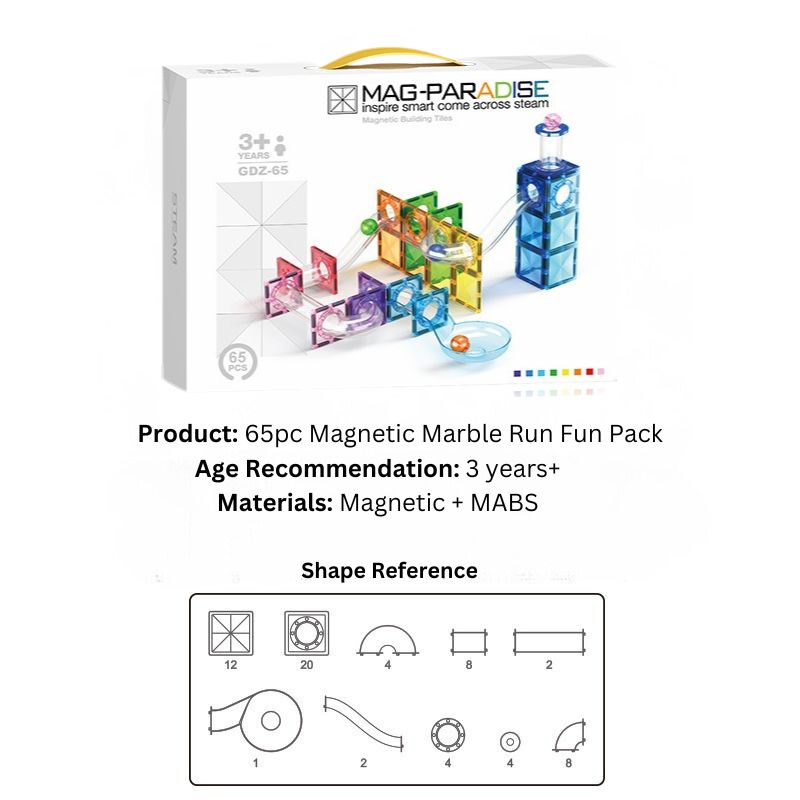 Magnetic Tiles and Marble Run Variety Packs
