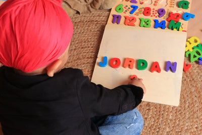 Capital ABCD 3D Wooden Alphabet Board with Illustrated Prints