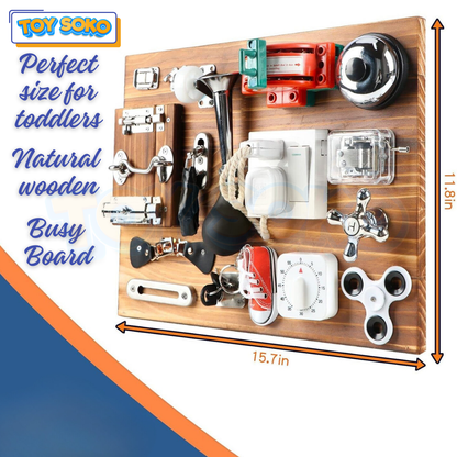 Carbon Grey Busy Board – learning toys for 4 year olds