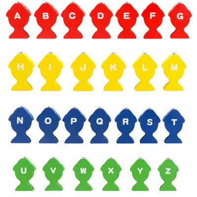 Magnetic Alphabet Fishing and Caterpillar Bead Sorting Game – Montessori-Inspired Activity for Letter Recognition, Sorting and Fine Motor Skills