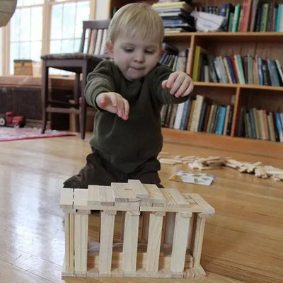 CitiBlocs 300-Piece Natural-Colored Building Blocks- Open ended wooden toys