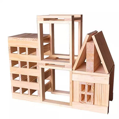 CitiBlocs 300-Piece Natural-Colored Building Blocks- Open ended wooden toys