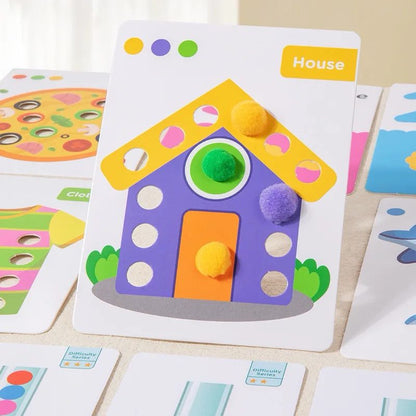 Clamp Plush Ball Sorting Activity – Fine Motor, Color Matching and Counting Game