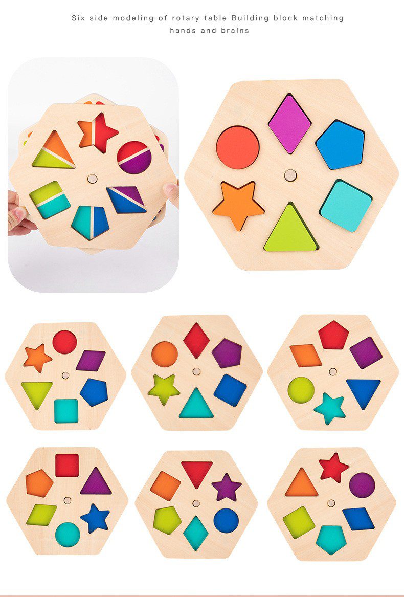 Rotating Color and Shape Sorting Board - For Toddlers and Preschoolers
