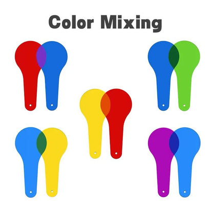 Sensory Color Mixing Paddles - Transparent Color Exploration and Light Play for Kids