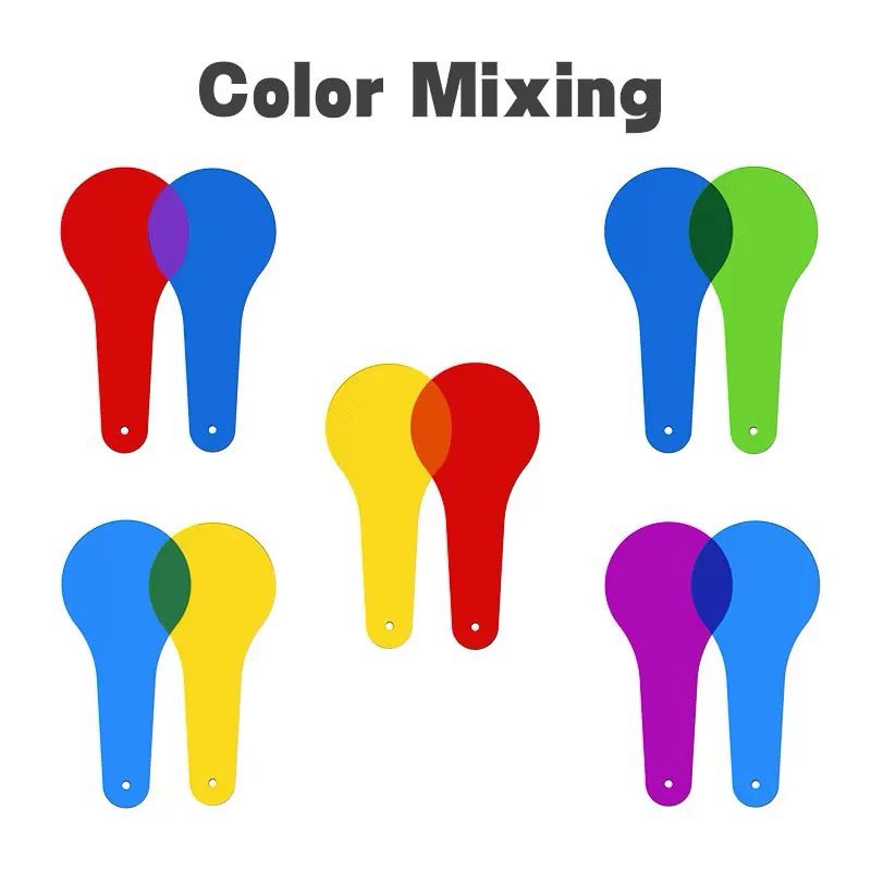 Sensory Color Mixing Paddles - Transparent Color Exploration and Light Play for Kids
