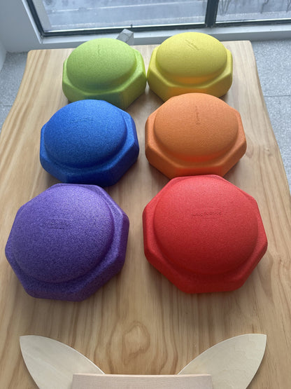 Stepping Stones (Octagon Rainbow) – Sensory Balance and Gross Motor Skill Set (6 pcs)