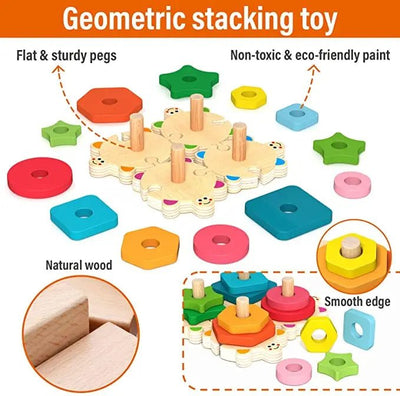 Colorful Wisdom Shape Column Stacking