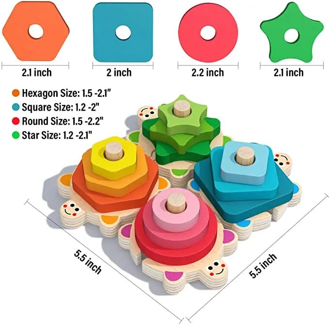Colorful Wisdom Shape Column Stacking