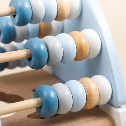 Wooden Rocket Themed Shape Sorter - Color and Shape Recognition Toy for Toddlers