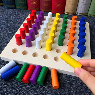 Montessori Wooden Cylinder Socket Blocks-Best montessori toys