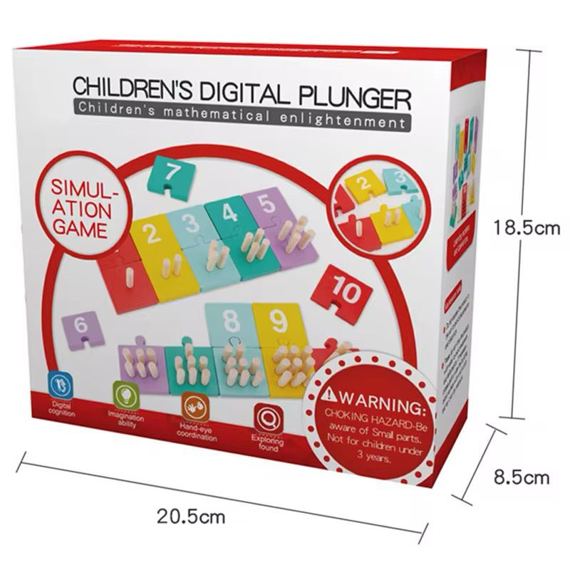 Counting Pegs Puzzle – Wooden Number Matching and Fine Motor Math Game