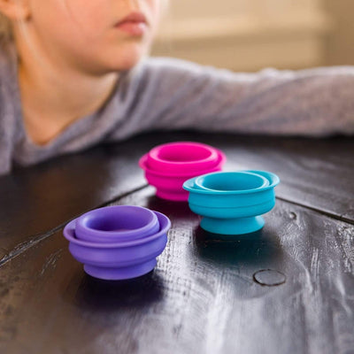 Colorful Soft Rubber Stacking Cups - 6 pieces