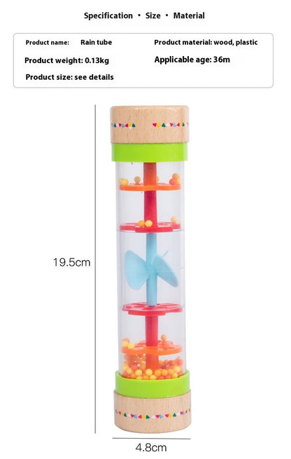 rain sounder wooden toy Tube Simulated Hourglass Wooden Toy