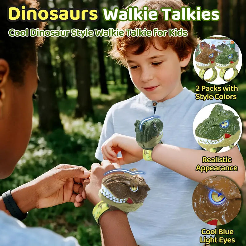 DinoTalk™ Wrist Walkie Talkies - Hands-Free Dino Adventure Play (2-Pack)