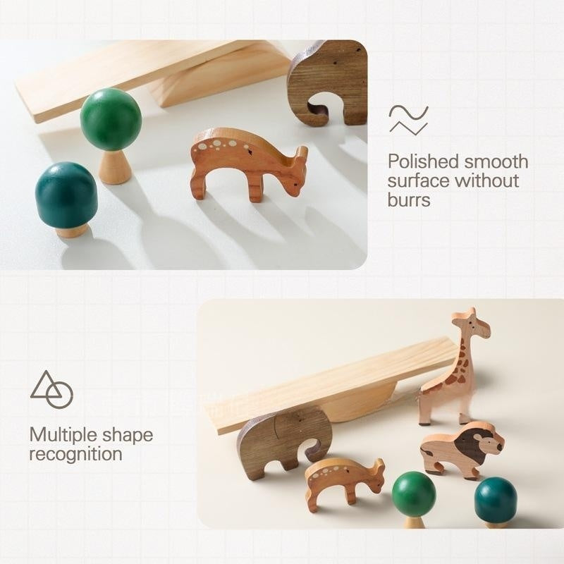 Wooden Forest Animal Balance Seesaw