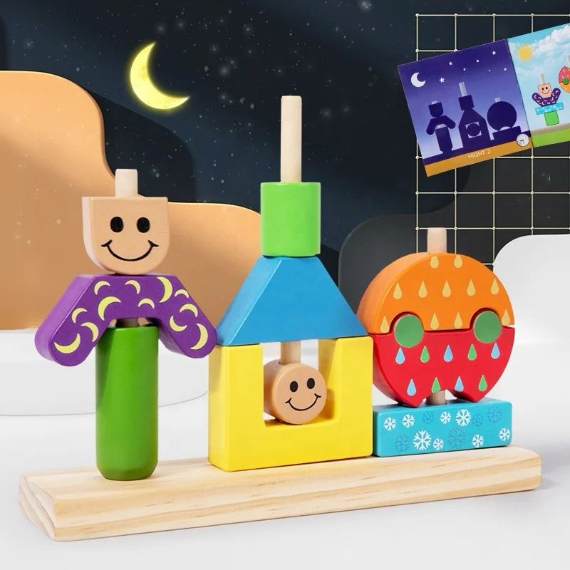 Day and Night Puzzle – Wooden Logic Challenge for Preschoolers