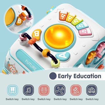 Fidtoy Musical Activity Bus Toy with Lights and Sounds