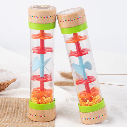 rain sounder wooden toy Tube Simulated Hourglass Wooden Toy