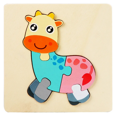 3D Wooden Puzzle™ - Speels Dierenavontuur - Legpuzzel
