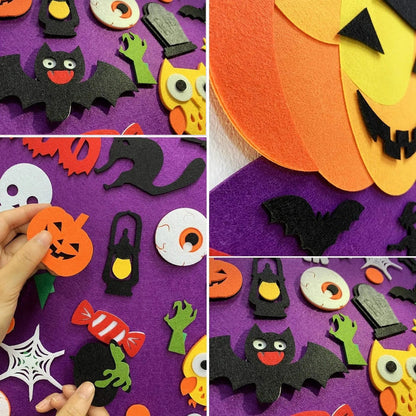 Montessori Felt Pumpkin Halloween Playset