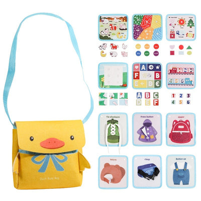 Sac d'école Montessori pour bébés et jouets éducatifs