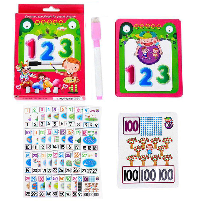ABC & 123 Learning Flash Cards With Marker