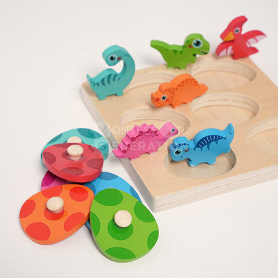 Fidtoy Dino Hatch and Match Puzzle for Toddlers 2+