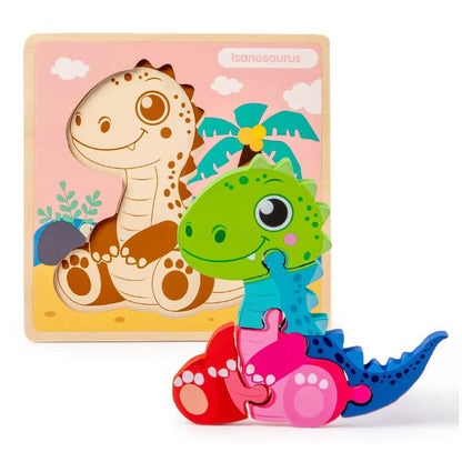 Dinosaur Wooden Puzzle - Mixed Design