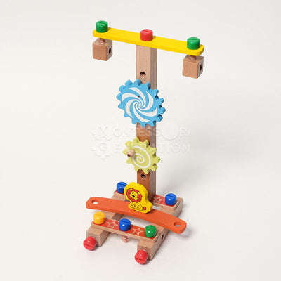 Fidtoy Wooden Tool Building Chair Set for Kids 3+