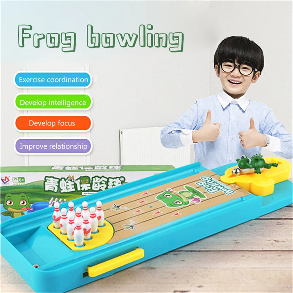 Frog Bowling™ - Fomenta las habilidades motrices - Mini Pista de Bolos de Rana