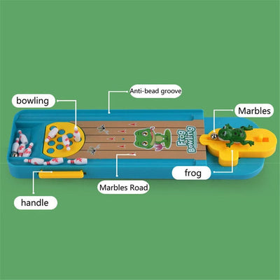 Frog Bowling™ - Fomenta las habilidades motrices - Mini Pista de Bolos de Rana