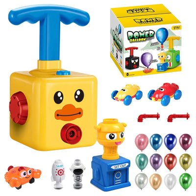 Fidtoy Balloon-Powered Car STEM Toy for Kids | Educational Physics Learning Kit