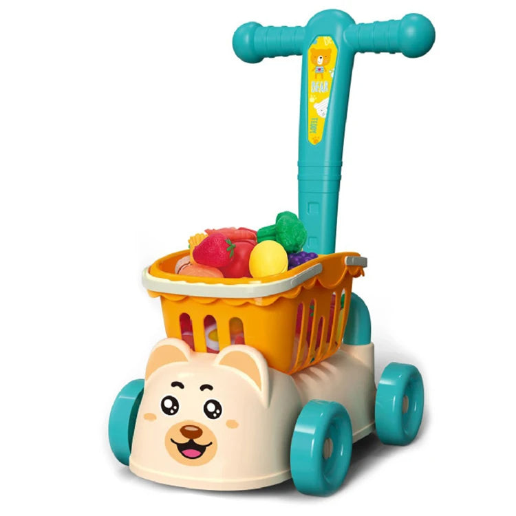 Carrito de Compras de Frutas y Verduras de Juguete