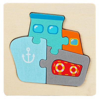 Fidtoy Montessori Wooden Puzzle Set for Toddlers – Educational Fine Motor Skills Learning Toy