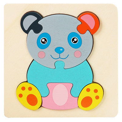 Fidtoy Montessori Wooden Puzzle Set for Toddlers – Educational Fine Motor Skills Learning Toy