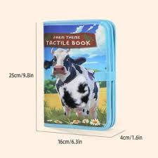 Toddler Plush Tactile Animal Sensory Tearproof Book