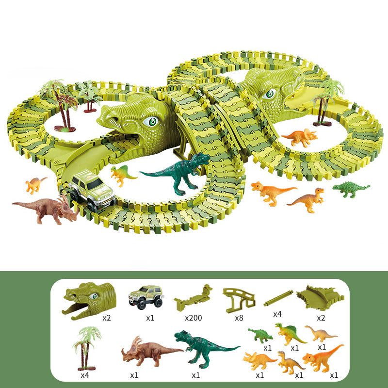 Pista de Coches Dinosaurio para Niños