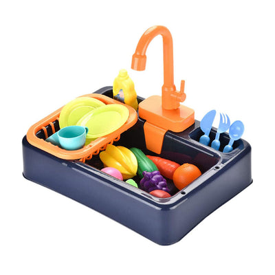 Fidtoy Play Kitchen Sink Toy with Running Water – Interactive Pretend Kitchen Playset for Kids