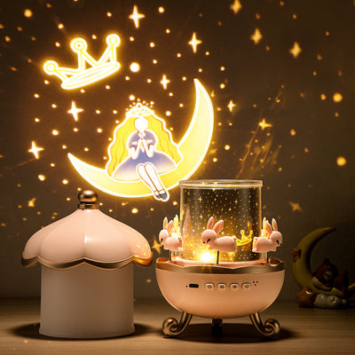 Fidtoy Multifunction Starry Sky Projector Night Light for Kids – Bluetooth Music & LED Ceiling Lamp